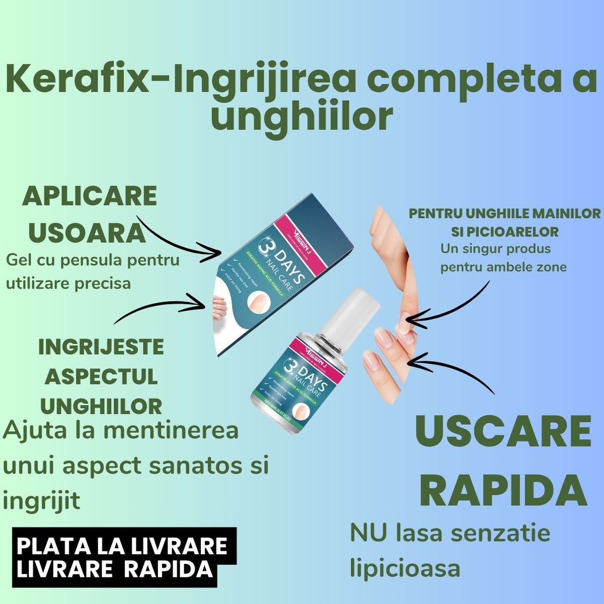 Kerafix elimina ciuperca